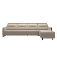 Emily Three Seater Power Left with Medium Long Seat Leather